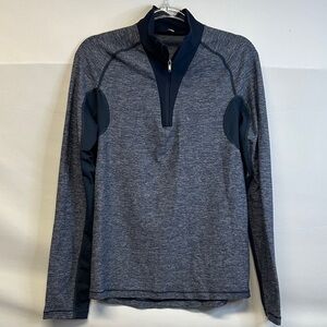 Lululemon Blaze Quarter Zip Heathered Blue Iris Blue Men's M